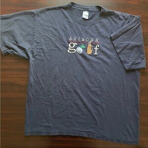 Vintage Arizona Golf Embroidered T-Shirt 90s Faded Size XXL